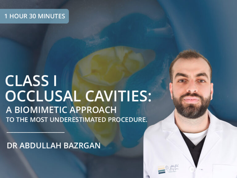 Dr Abdullah Bazrgan - Class I Occlusal Cavities Course